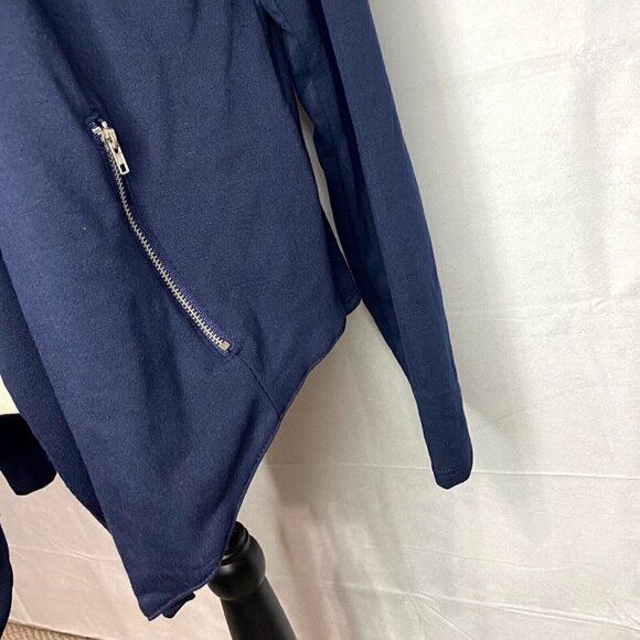 Annabelle Cardigan Women's Size 2XL Zip Pocket Navy Stretch - Picture 3 of 7